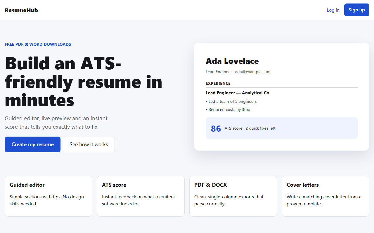 Compact Cv Format Free Resume Templates – 26 ATS-Friendly Designs — ResumeFreeAI